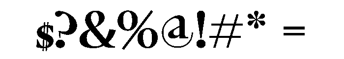 GlossyMagazine Bold Font OTHER CHARS