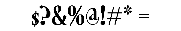 GlossyMagazine BoldCondensed Font OTHER CHARS