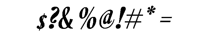 GlossyMagazine BoldCondensedItalic Font OTHER CHARS