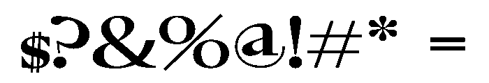 GlossyMagazine BoldExtended Font OTHER CHARS
