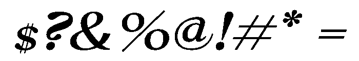 GlossyMagazine BoldExtendedItalic Font OTHER CHARS