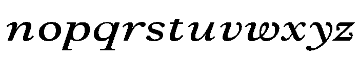 GlossyMagazine BoldExtendedItalic Font LOWERCASE