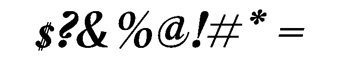 GlossyMagazine BoldItalic Font OTHER CHARS