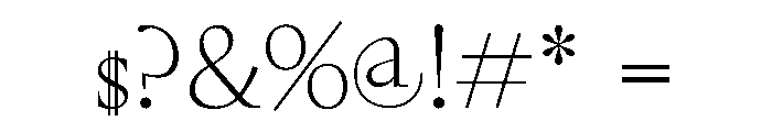 GlossyMagazine Light Font OTHER CHARS