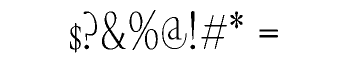 GlossyMagazine LightCondensed Font OTHER CHARS