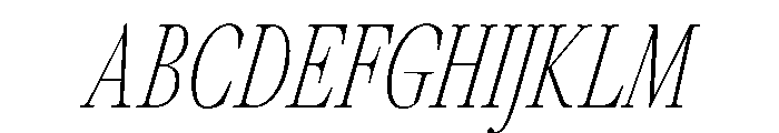 GlossyMagazine LightCondensedItalic Font UPPERCASE