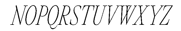 GlossyMagazine LightCondensedItalic Font UPPERCASE
