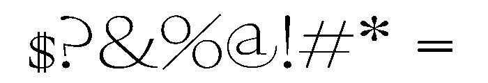 GlossyMagazine LightExtended Font OTHER CHARS