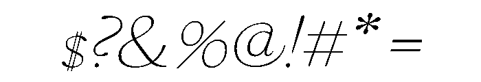 GlossyMagazine LightExtendedItalic Font OTHER CHARS
