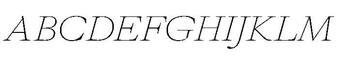 GlossyMagazine LightExtendedItalic Font UPPERCASE