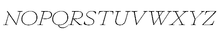 GlossyMagazine LightExtendedItalic Font UPPERCASE