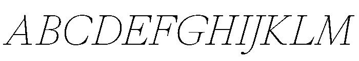 GlossyMagazine LightItalic Font UPPERCASE