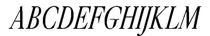 GlossyMagazine RegularCondensedItalic Font UPPERCASE