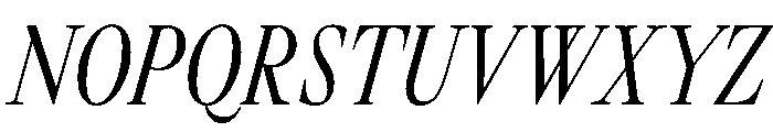GlossyMagazine RegularCondensedItalic Font UPPERCASE