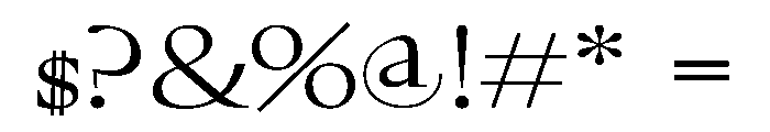 GlossyMagazine RegularExtended Font OTHER CHARS