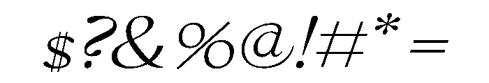 GlossyMagazine RegularExtendedItalic Font OTHER CHARS