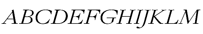 GlossyMagazine RegularExtendedItalic Font UPPERCASE