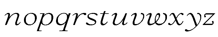 GlossyMagazine RegularExtendedItalic Font LOWERCASE