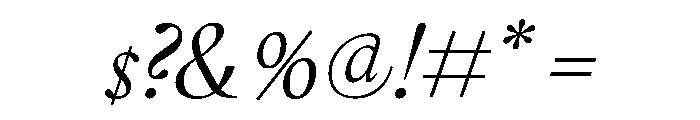 GlossyMagazine RegularItalic Font OTHER CHARS