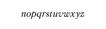 Glosso Italic Font LOWERCASE