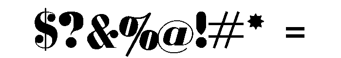Glamour Bold Font OTHER CHARS