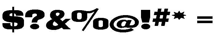 Glamour Grotesque XXL Font OTHER CHARS