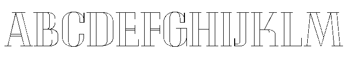 Glamour Hairline Engraved Font UPPERCASE