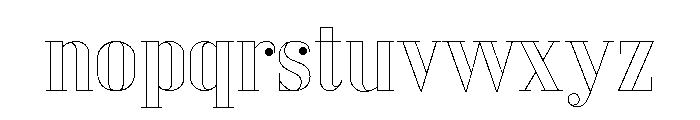 Glamour Hairline Engraved Font LOWERCASE