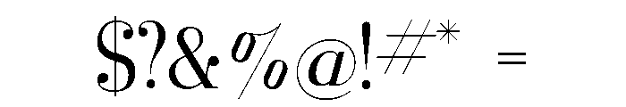 Glamour Light Font OTHER CHARS