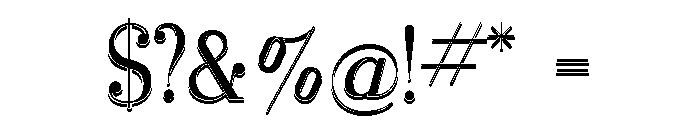 Glamour Woodtype Font OTHER CHARS