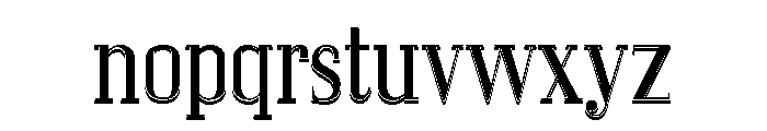 Glamour Woodtype Font LOWERCASE