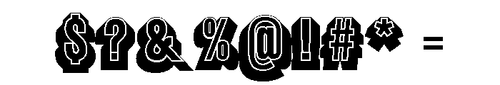 Glaser Babyfat Black Font OTHER CHARS