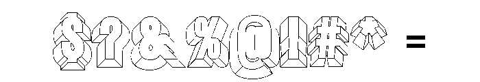 Glaser Babyfat Keyline Font OTHER CHARS