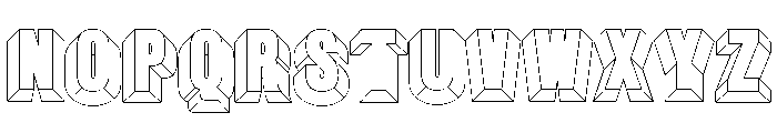 Glaser Babyfat Keyline Font UPPERCASE