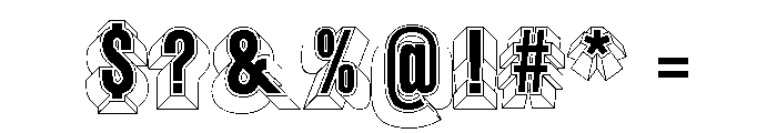 Glaser Babyfat Outline Font OTHER CHARS