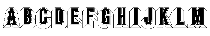 Glaser Babyfat Outline Font UPPERCASE