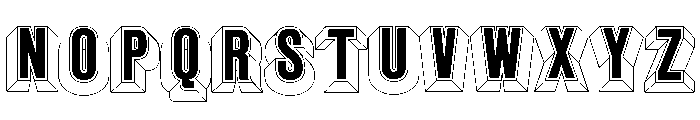 Glaser Babyfat Outline Font UPPERCASE