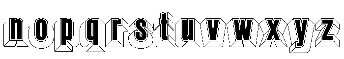 Glaser Babyfat Outline Font LOWERCASE