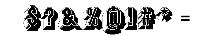 Glaser Babyfat Shaded Font OTHER CHARS