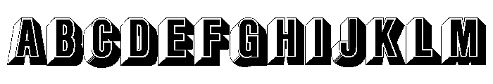 Glaser Babyfat Shaded Font UPPERCASE