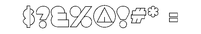 Glaser Babyteeth Open Line Font OTHER CHARS