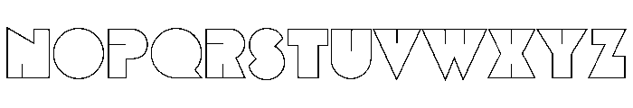 Glaser Babyteeth Open Line Font UPPERCASE