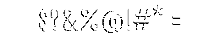 Glaser Houdini Fade A Font OTHER CHARS