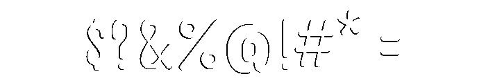 Glaser Houdini Fade B Font OTHER CHARS