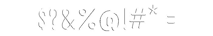 Glaser Houdini Fade C Font OTHER CHARS
