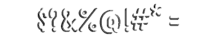 Glaser Houdini Open B Font OTHER CHARS