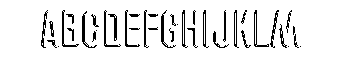 Glaser Houdini Open B Font UPPERCASE