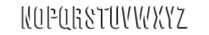 Glaser Houdini Open B Font UPPERCASE