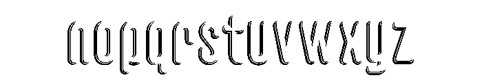 Glaser Houdini Open B Font LOWERCASE
