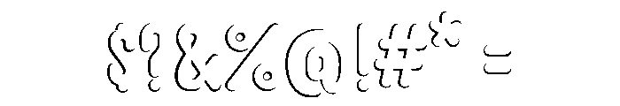 Glaser Houdini Open C Font OTHER CHARS